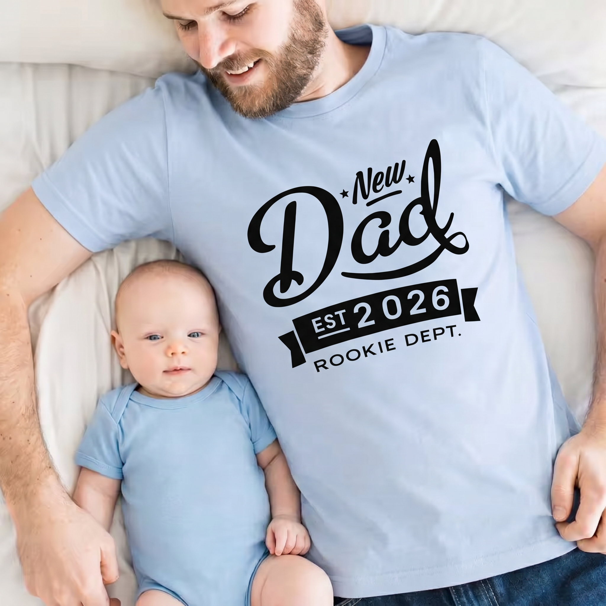 "New Dad" T-shirt Gift for men who became dads in 2026