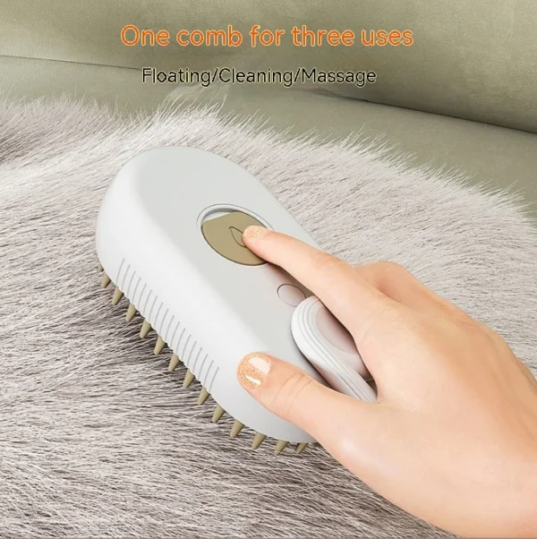 New Pet Spray Comb for Cats and Dogs Pet Electric Spray Hair Removal Comb One Key Spray Anti-Flying Massage Brush, Clean Massage - Image 3