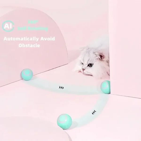 Smart Cat Rolling Ball Toys Rechargeable Cat Toys Ball Motion Ball Self-moving Kitten Toys for Indoor Interactive Playing - Image 2